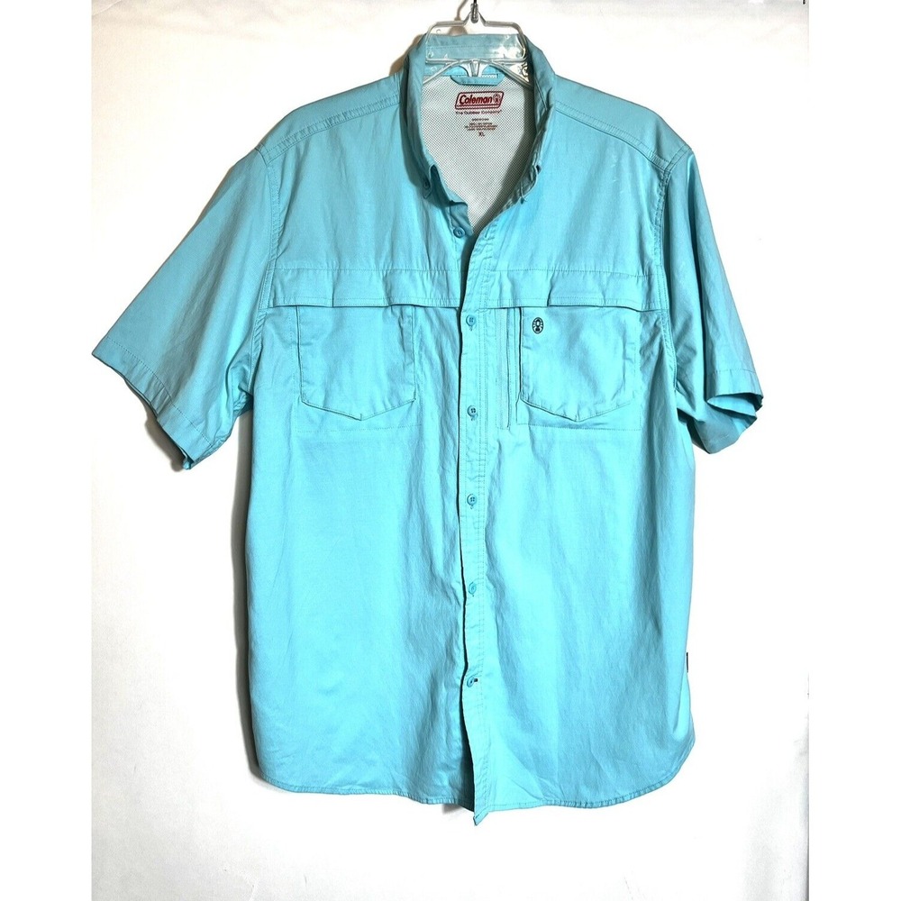 Coleman Shirt Men's Size XL Short Sleeve Collared‎ Button Up
